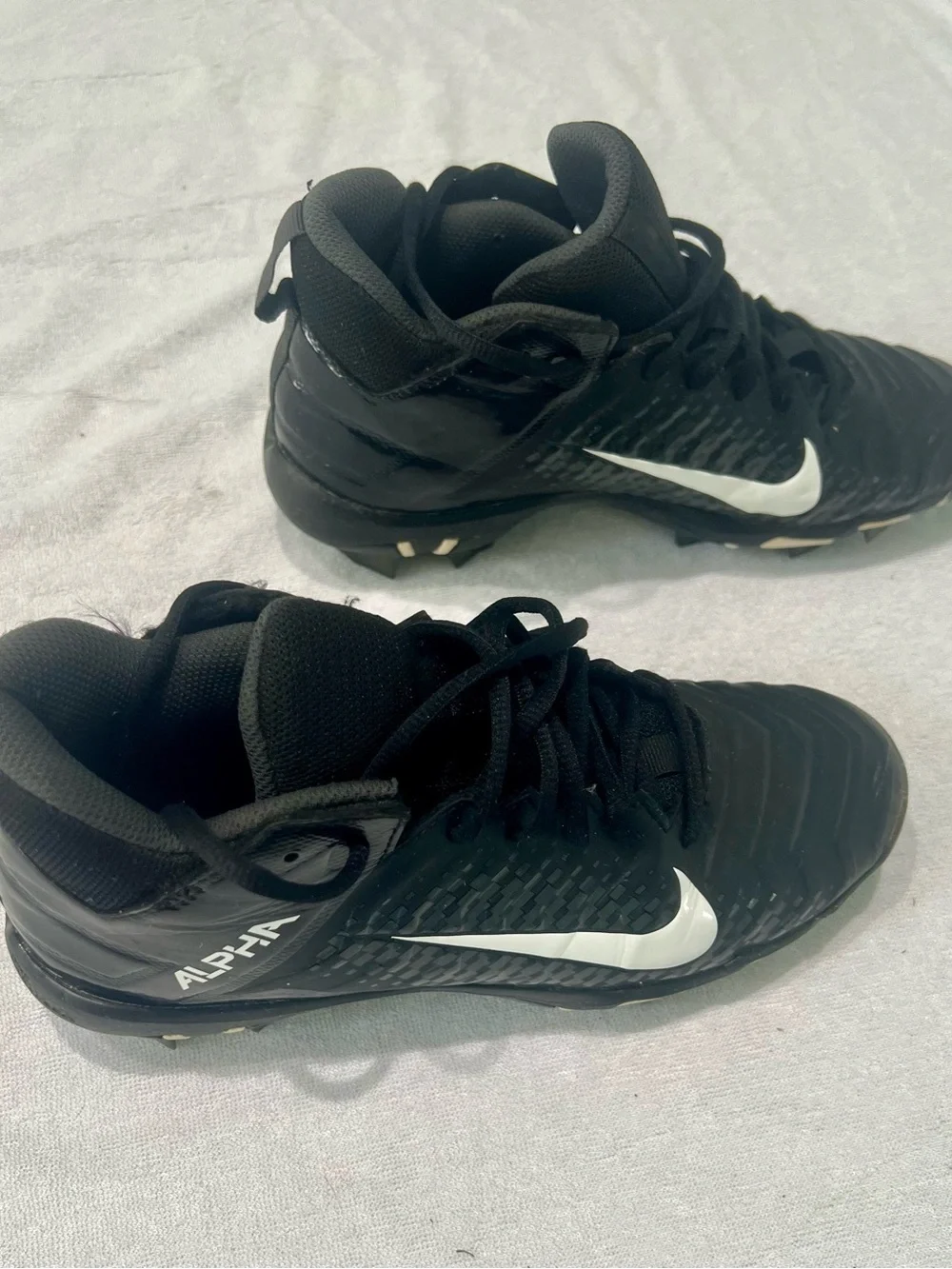 Nike Black High-Top Sneakers with White Swoosh Accent